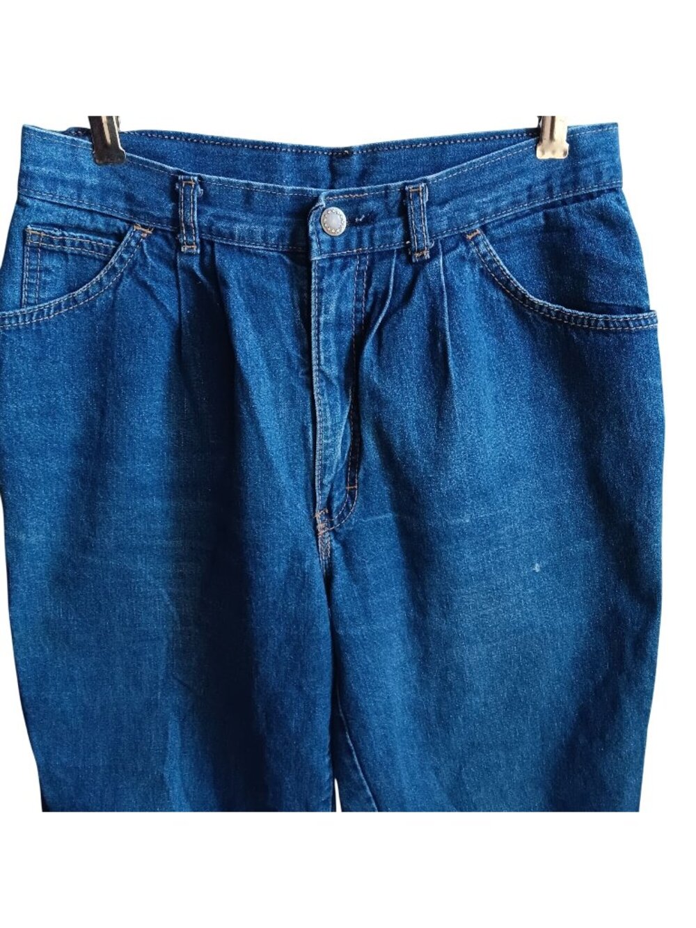 12 29x29 Vtg 80s MOM Jeans Flappy Cottage Cottage Raw Infigo Denim PRAIRIE ROSE